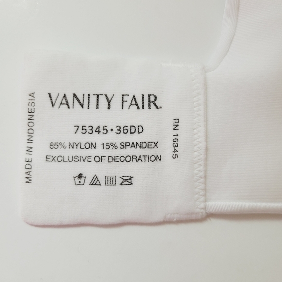 Vanity Fair Full.Coverage Beauty Back Smoothing White Bra - Picture 7 of 11